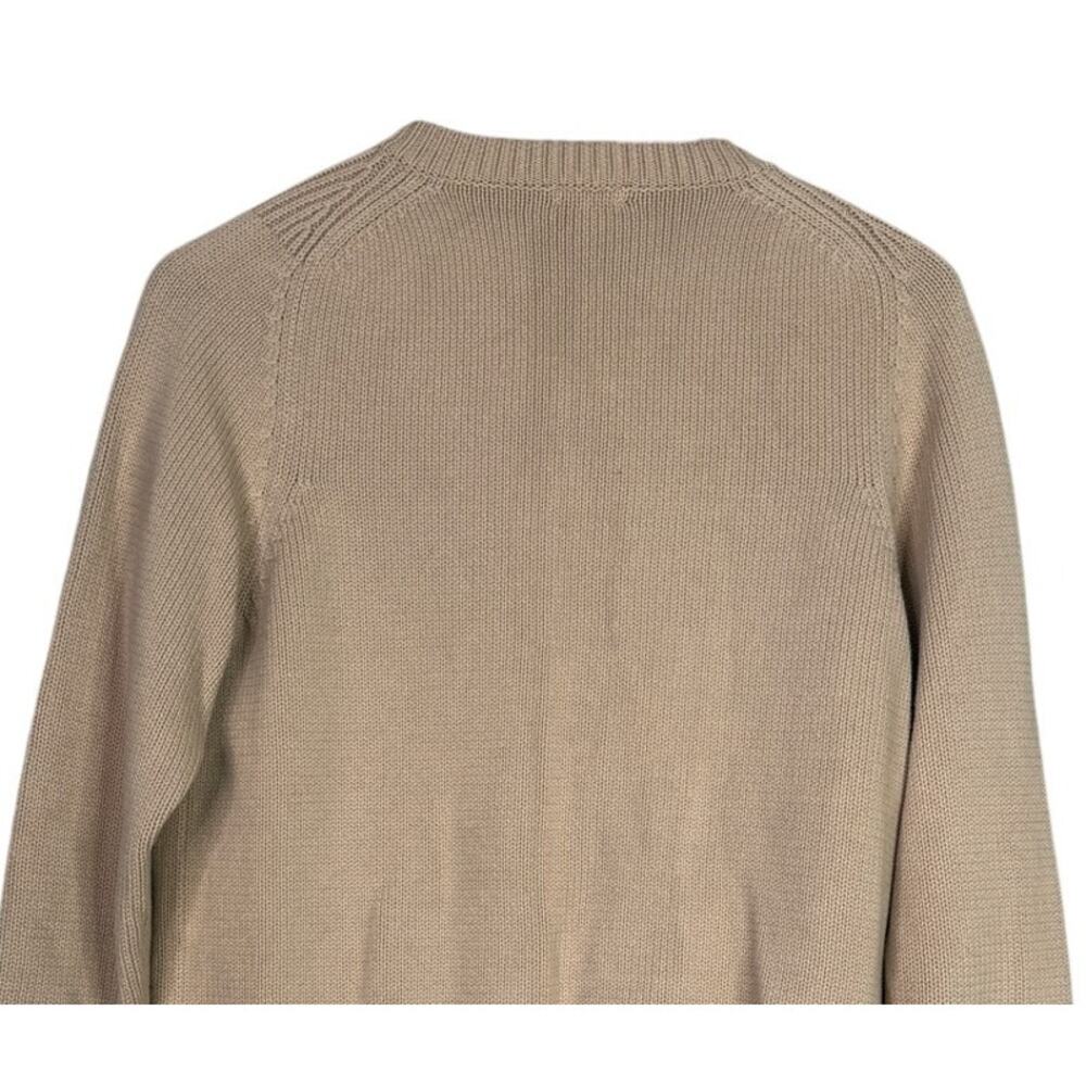 J.Crew Studded Detailing Long Sleeve Cardigan Casual Sweater Pockets L Tan Beige - Picture 6 of 15